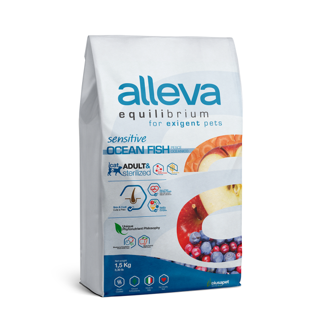 Alleva Equilibrium Adult Cat Sensitive сухой корм для взрослых кошек с чувствительным пищеварением рыба - 1,5 кг