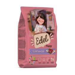 Edel Puppy All Breeds сухой корм для щенков с 1 месяца и кормящих собак всех пород с телятиной - 10 кг