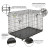 Midwest Icrate клетка для транспортировки средних и крупных собак, черная 2 двери - 106х71х76 см