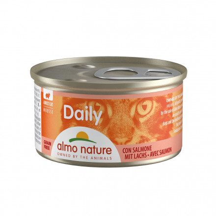 Almo Nature Daily Menu Adult Cat Mousse Salmon консервы нежный мусс для взрослых кошек меню с лососем - 85 г х 24 шт