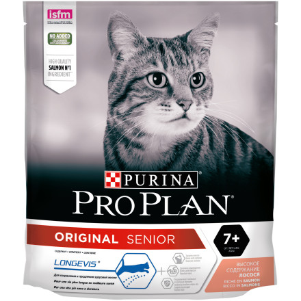 Pro Plan Cat Senior 7+ сухой корм для пожилых кошек старше 7 лет с лососем - 400 г