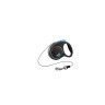 Изображение товара Flexi Black Design cord XS поводок-рулетка для собак, голубая 3 м, до 8 кг