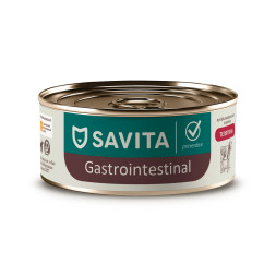 Savita Preventive Gastrointestinal влажный корм для взрослых собак всех пород для профилактики болезней ЖКТ с телятиной, в консервах - 100 г х 12 шт