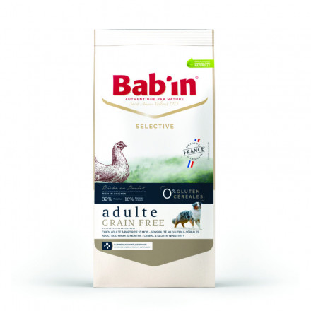 Babin Selective Adulte Grain Free Poulet сухой корм для взрослых собак всех пород на основе курицы и форели - 3 кг