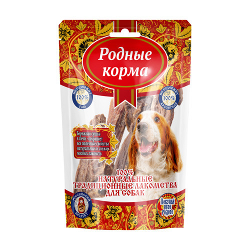 Родные Корма "Традиционные" лакомство для собак вымя говяжье - 60 г