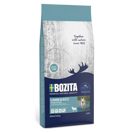 Bozita Wheat Free сухой корм без пшеницы для взрослых собак с ягненком и рисом - 12 кг