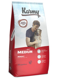 Karmy Medium Adult сухой корм для взрослых собак средних пород с индейкой - 14 кг