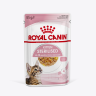 Изображение товара Royal Canin Kitten Sterilised влажный корм для котят в возрасте от 6 до 12 месяцев после стерилизации и кастрации кусочки в желе, в паучах - 85 г х 28 шт