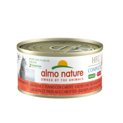 Almo Nature HFC Complete Made in Italy Salmon and Tuna and Carrot консервы для кошек с лососем, тунцом и морковью - 70 г х 24 шт
