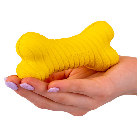 Playology DUAL LAYER BONE двухслойная жевательная косточка для собак с ароматом курицы, средняя, желтый