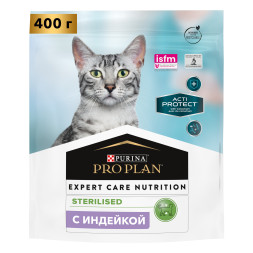 Purina Pro Plan Acti-Protect сухой корм для стерилизованных кошек с индейкой - 400 г