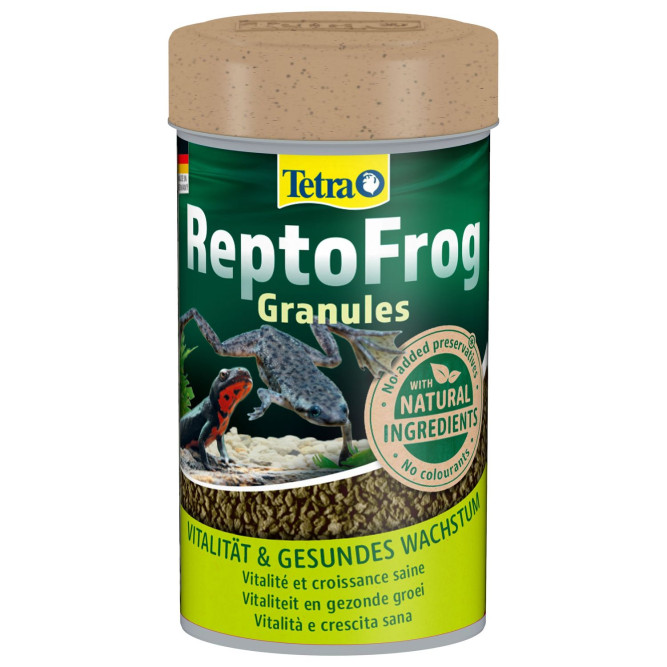 Tetra ReptoFrog основной корм для водных лягушек и тритонов в гранулах - 100 мл