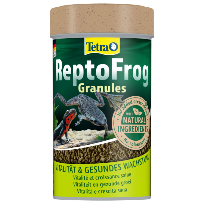 Tetra ReptoFrog основной корм для водных лягушек и тритонов в гранулах - 100 мл
