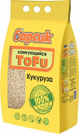 Барсик ToFu наполнитель комкующийся кукурузный - 4,54 л