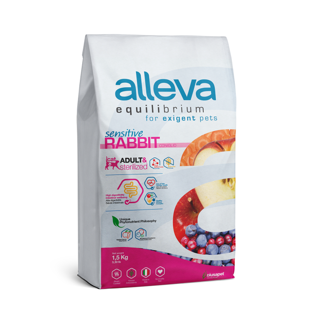 Alleva Equilibrium Adult Cat Sensitive Rabbit сухой корм для взрослых кошек с чувствительным пищеварением кролик - 1,5 кг