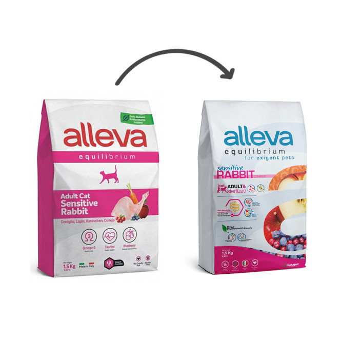 Alleva Equilibrium Adult Cat Sensitive Rabbit сухой корм для взрослых кошек с чувствительным пищеварением кролик - 1,5 кг