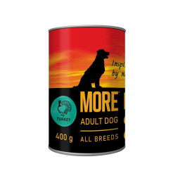 MORE влажный корм для взрослых собак паштет из индейки, в консервах - 400 г х 8 шт