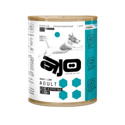 AJO Dog Adult влажный корм для взрослых собак всех пород, в консервах - 400 г х 12 шт