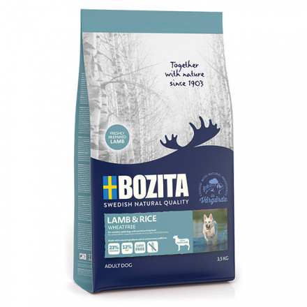Bozita Wheat Free сухой корм без пшеницы для взрослых собак с ягненком и рисом - 3,5 кг