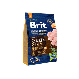 Brit Premium by Nature Adult M сухой корм для собак средних пород с курицей - 3 кг