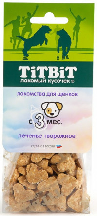 TiTBiT печенье творожное для щенков - 70 г