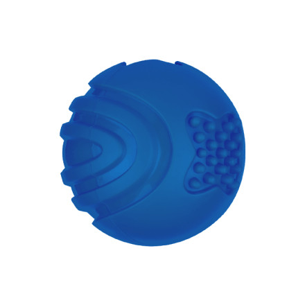 Mr.Kranch игрушка для собак Мяч с ароматом курицы, синий, 6,5 см