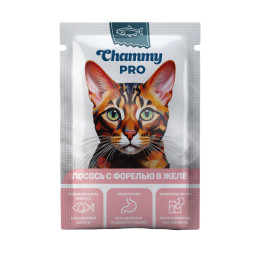 Chammy Pro влажный корм для взрослых кошек с лососем и форелью в желе, в паучах - 85 г х 30 шт