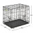 Mdwest Icrate клетка для транспортировки собак средних и малых пород, черная 2 двери - 61х38х48 см