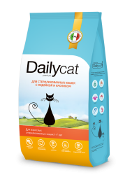 Dailycat сухой корм для стерилизованных кошек с индейкой и кроликом - 400 г
