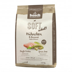 Полувлажный корм Bosch Soft для собак с курицей и бананами - 2,5 кг