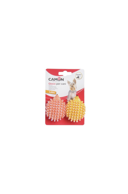Camon игрушка для собак ежик из латекса с пищалкой, 2 шт