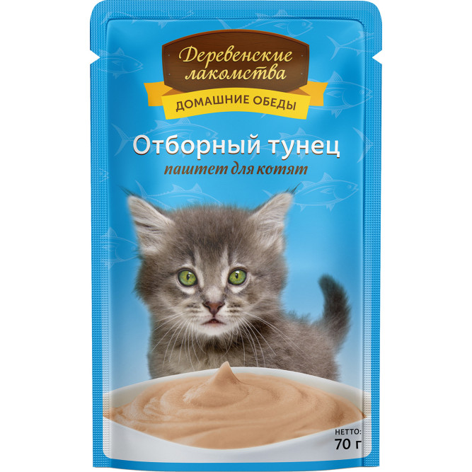 Деревенские лакомства паштет для котят с тунцом - 70 г х 12 шт
