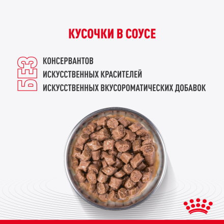 Royal Canin Kitten Sterilised влажный корм для стерилизованных котят в возрасте от 6 до 12 месяцев, мелкие кусочки в соусе, в паучах - 85 г х 28 шт