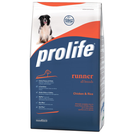 Prolife Dog Adult Runner сухой корм для активных и/или спортивных собак с курицей и рисом - 3 кг
