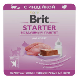 Brit Premium влажный корм для котят, с индейкой, паштет - 100 г х 14 шт