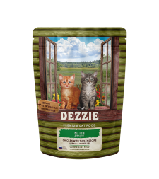 Dezzie Kitten сухой корм для котят с курицей и индейкой - 400 г