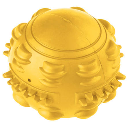 Mr.Kranch игрушка для собак Мяч с ароматом сливок, желтый, 8 см