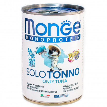 Monge Dog Monoprotein Solo B&amp;S консервы для собак паштет из тунца - 400 г  (24 шт в уп)