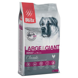 Blitz Classic Adult Large &amp; Giant Breed сухой корм для взрослых собак крупных пород, с курицей - 2 кг
