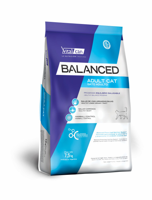 Vitalcan Balanced Cat Adult сухой корм для взрослых кошек с курицей - 7,5 кг