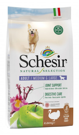 Schesir Natural Selection Dog Adult сухой беззерновой корм для взрослых собак средних и крупных пород с индейкой - 2,24 кг