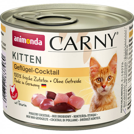 Animonda Carny Kitten влажный корм для котят с мясом домашней птицы - 200 г (6 шт в уп)