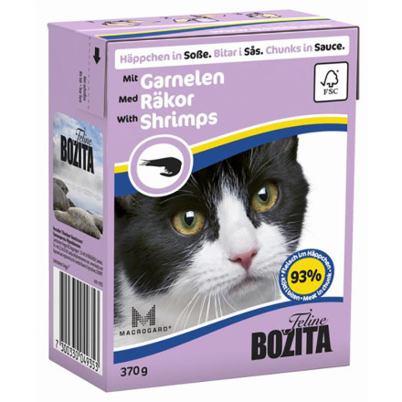 Bozita кусочки в соусе со вкусом креветок для кошек - 370 г