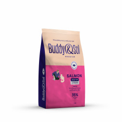 Buddy&amp;Sol Premium Hair&amp;Skin сухой корм для взрослых кошек для кожи и шерсти с лососем - 8 кг