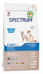 Spectrum Fussy 34 For Adult Cats сухой корм для взрослых привередливых кошек с лососем и рисом - 2 кг