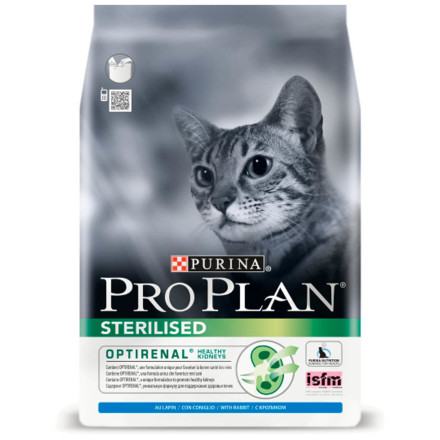 Pro Plan Cat Adult Sterilised Optirenal сухой корм для взрослых стерилизованных кошек с кроликом - 400 г
