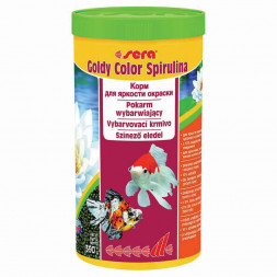 Sera Goldy Color Spirulina Корм для золотых рыб в гранулах для улучшения окраски - 390 г