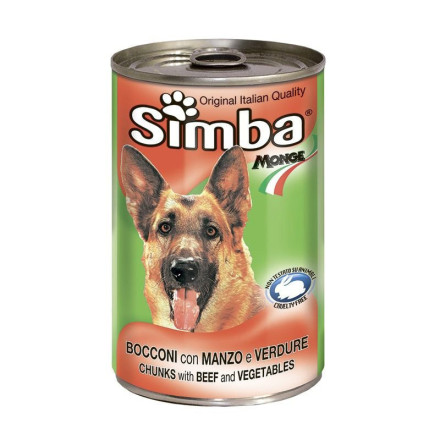 Simba Dog консервы для собак кусочки говядина с овощами 1,2 кг х 12