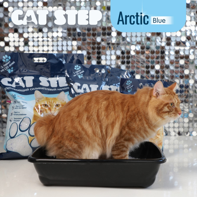 Cat Step Arctic Blue наполнитель впитывающий силикагелевый - 26,6 л (12,2 кг)
