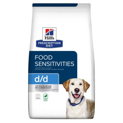 Hills Prescription Diet d/d Food Sensitivities сухой диетический корм для собак при аллергии, заболеваниях кожи и неблагоприятной реакции на пищу, с уткой и рисом - 1,5 кг